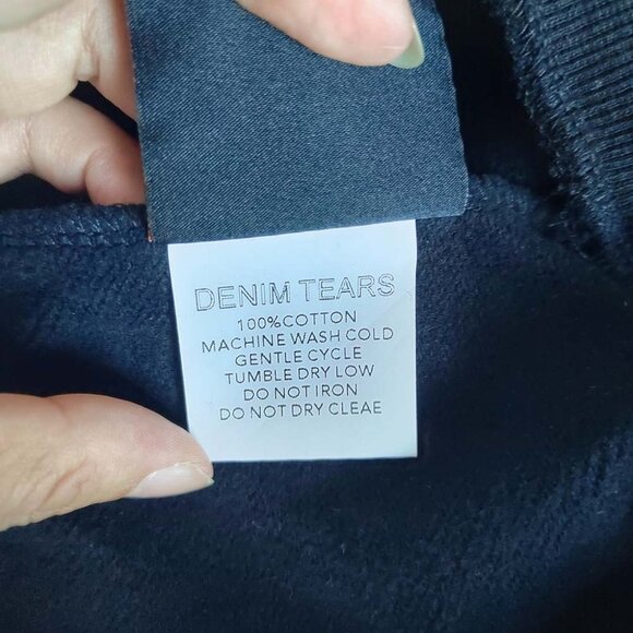 Denim Tears Black Hooded Sweatshirt - Picture 8 of 9